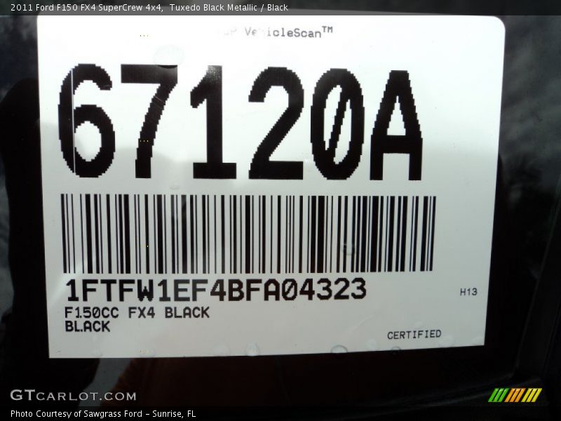Tuxedo Black Metallic / Black 2011 Ford F150 FX4 SuperCrew 4x4