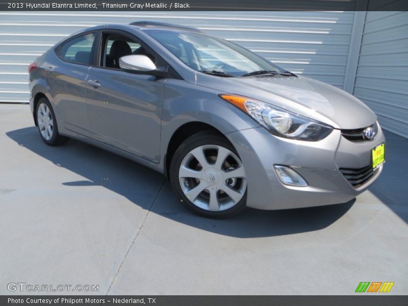 Titanium Gray Metallic / Black 2013 Hyundai Elantra Limited