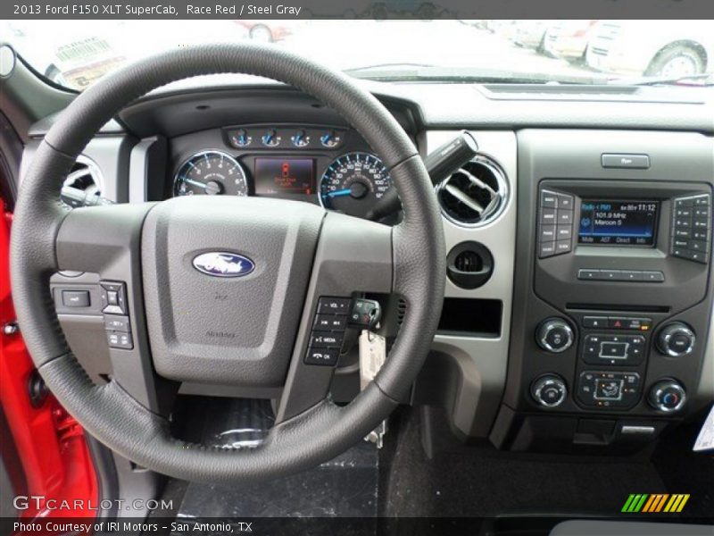 Race Red / Steel Gray 2013 Ford F150 XLT SuperCab