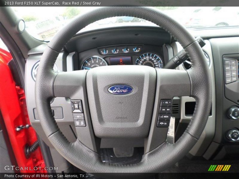 Race Red / Steel Gray 2013 Ford F150 XLT SuperCab