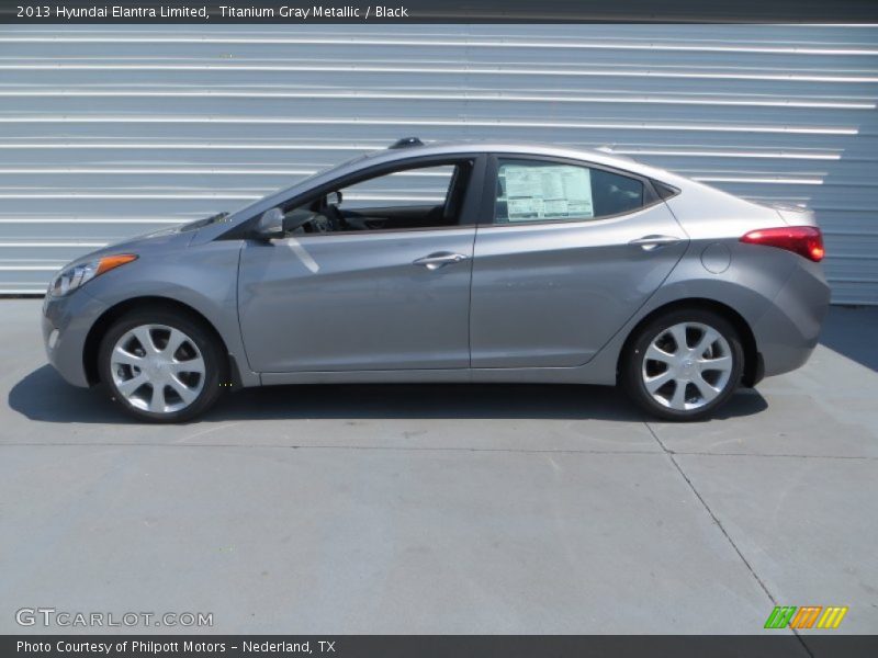Titanium Gray Metallic / Black 2013 Hyundai Elantra Limited