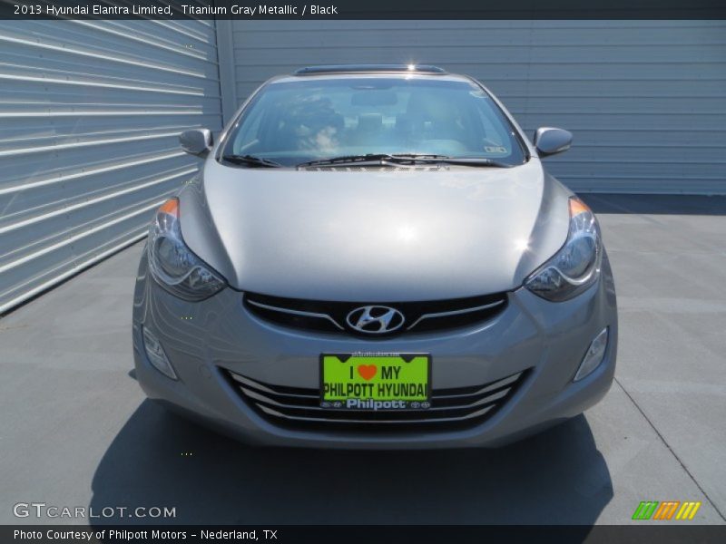 Titanium Gray Metallic / Black 2013 Hyundai Elantra Limited