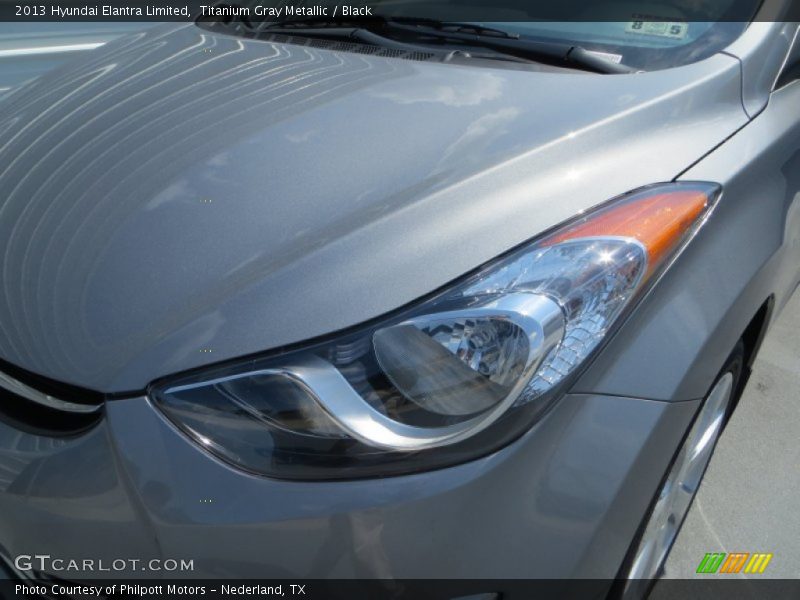 Titanium Gray Metallic / Black 2013 Hyundai Elantra Limited