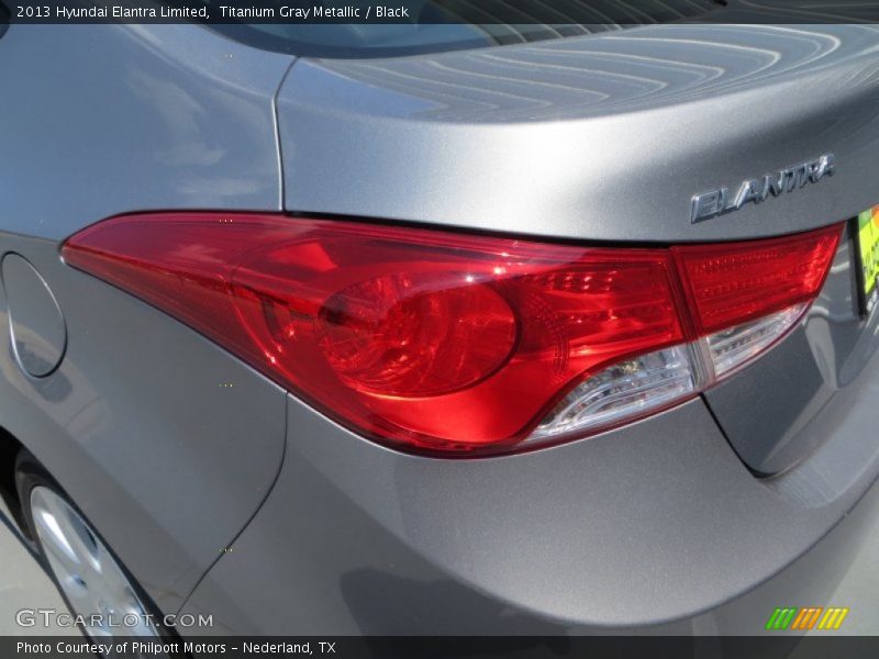 Titanium Gray Metallic / Black 2013 Hyundai Elantra Limited