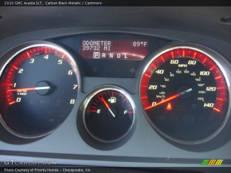 Carbon Black Metallic / Cashmere 2010 GMC Acadia SLT
