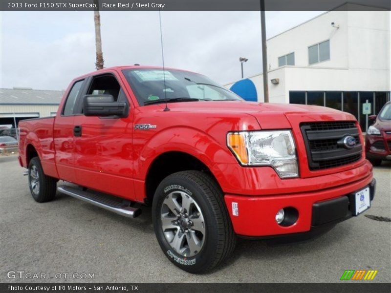 Race Red / Steel Gray 2013 Ford F150 STX SuperCab