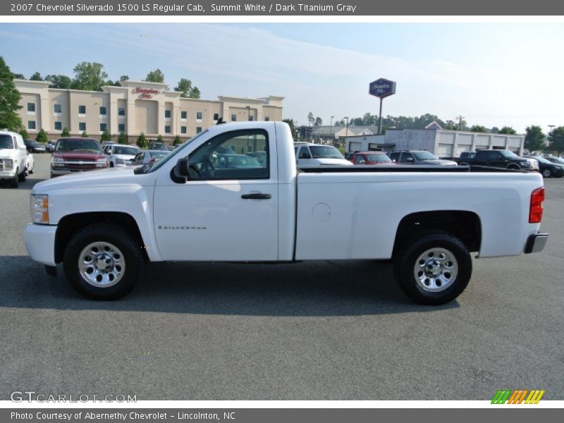 Summit White / Dark Titanium Gray 2007 Chevrolet Silverado 1500 LS Regular Cab