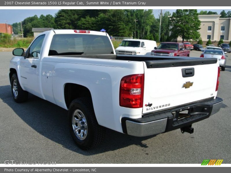 Summit White / Dark Titanium Gray 2007 Chevrolet Silverado 1500 LS Regular Cab