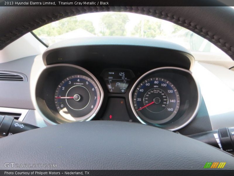 Titanium Gray Metallic / Black 2013 Hyundai Elantra Limited