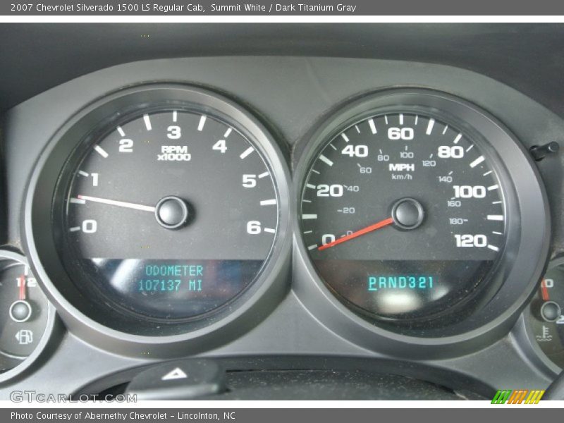 Summit White / Dark Titanium Gray 2007 Chevrolet Silverado 1500 LS Regular Cab