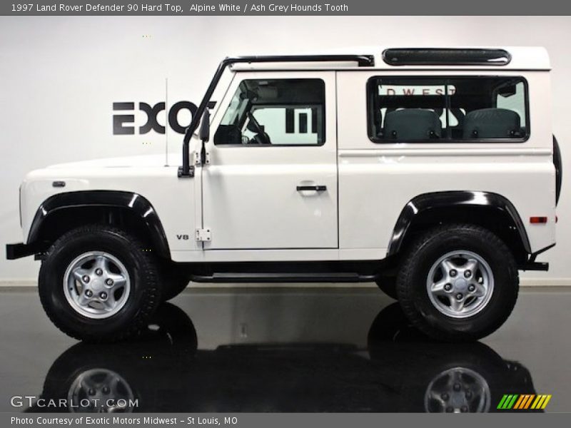 Alpine White / Ash Grey Hounds Tooth 1997 Land Rover Defender 90 Hard Top