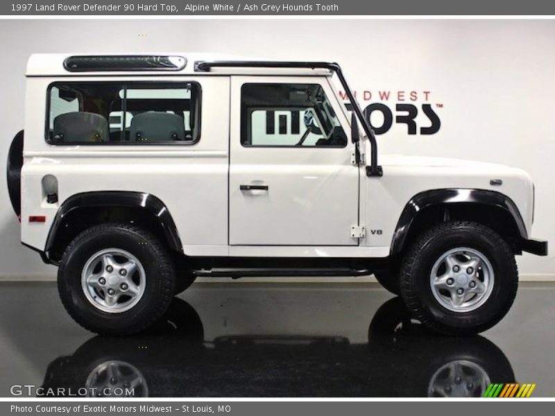 Alpine White / Ash Grey Hounds Tooth 1997 Land Rover Defender 90 Hard Top