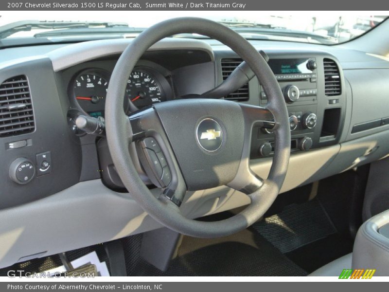 Summit White / Dark Titanium Gray 2007 Chevrolet Silverado 1500 LS Regular Cab