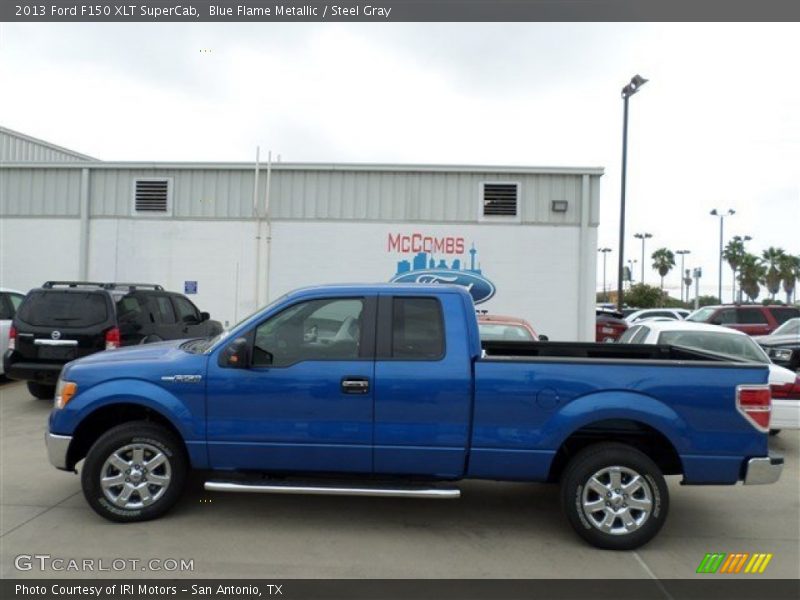 Blue Flame Metallic / Steel Gray 2013 Ford F150 XLT SuperCab