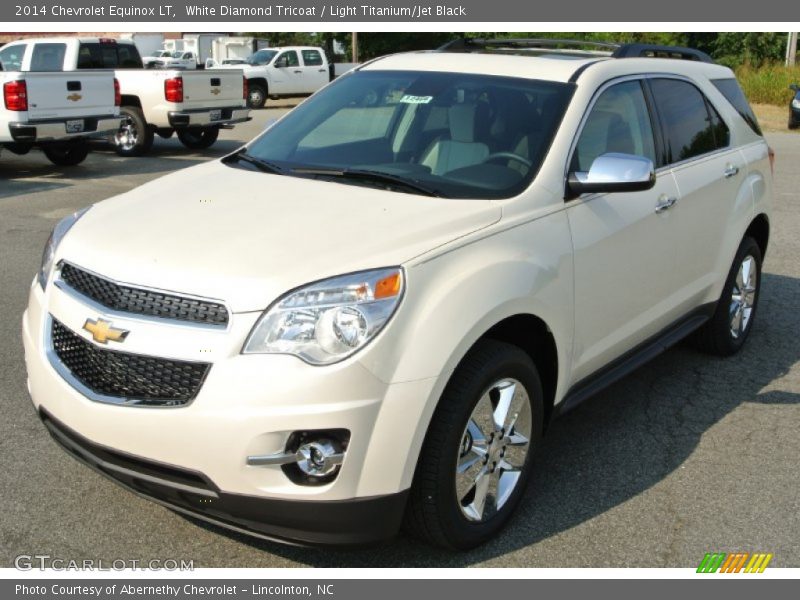 White Diamond Tricoat / Light Titanium/Jet Black 2014 Chevrolet Equinox LT
