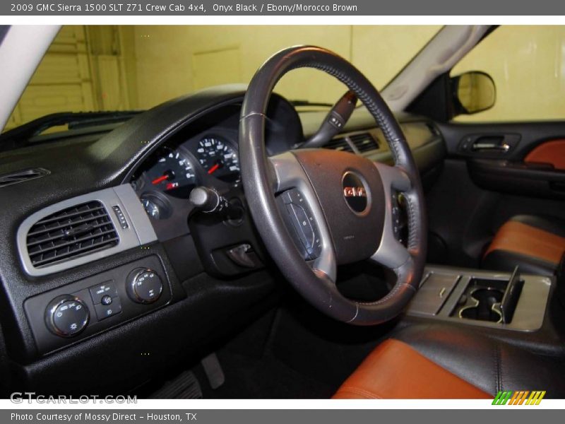Onyx Black / Ebony/Morocco Brown 2009 GMC Sierra 1500 SLT Z71 Crew Cab 4x4