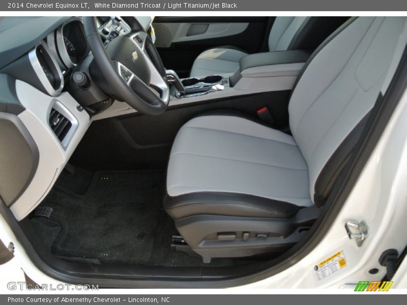 White Diamond Tricoat / Light Titanium/Jet Black 2014 Chevrolet Equinox LT