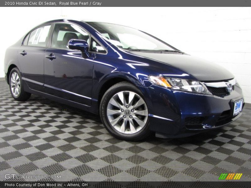 Royal Blue Pearl / Gray 2010 Honda Civic EX Sedan