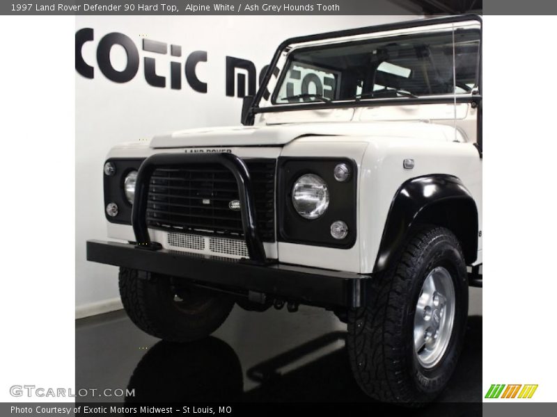 Alpine White / Ash Grey Hounds Tooth 1997 Land Rover Defender 90 Hard Top