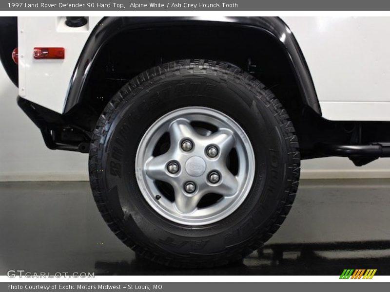 Alpine White / Ash Grey Hounds Tooth 1997 Land Rover Defender 90 Hard Top
