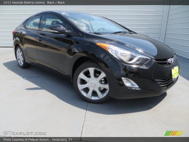 Black / Black 2013 Hyundai Elantra Limited