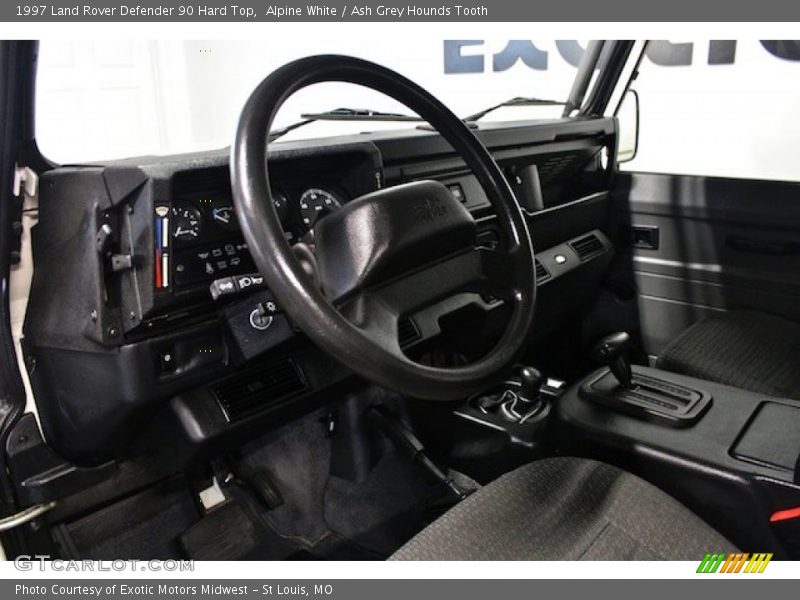 Alpine White / Ash Grey Hounds Tooth 1997 Land Rover Defender 90 Hard Top