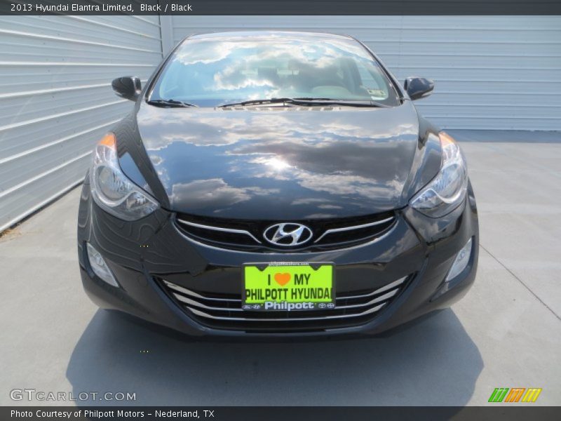Black / Black 2013 Hyundai Elantra Limited