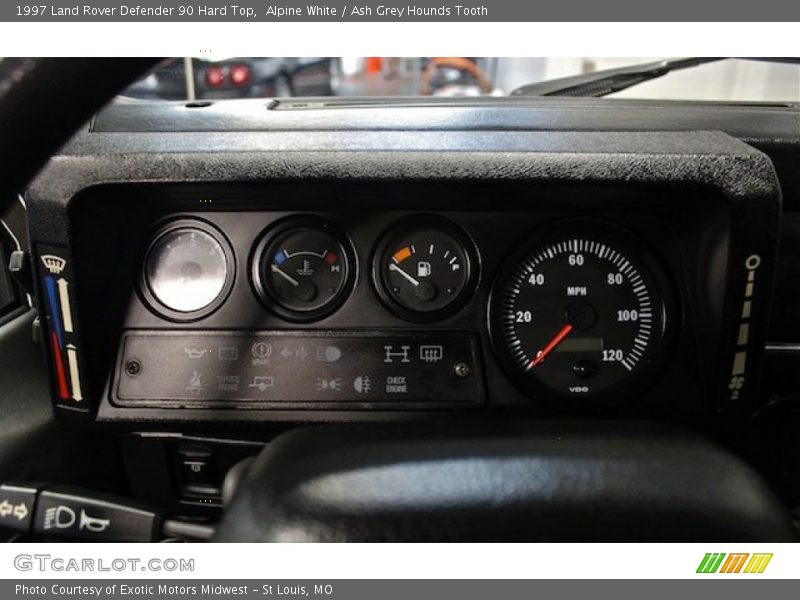 Alpine White / Ash Grey Hounds Tooth 1997 Land Rover Defender 90 Hard Top
