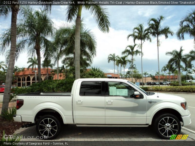 White Platinum Metallic Tri-Coat / Harley-Davidson Black/Smoked Silver 