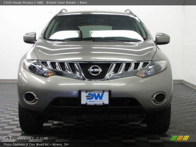 Brilliant Silver Metallic / Black 2009 Nissan Murano S AWD