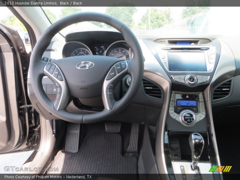 Black / Black 2013 Hyundai Elantra Limited