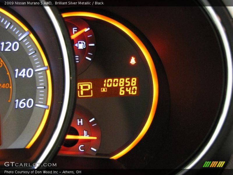 Brilliant Silver Metallic / Black 2009 Nissan Murano S AWD