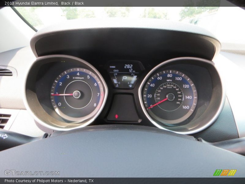 Black / Black 2013 Hyundai Elantra Limited