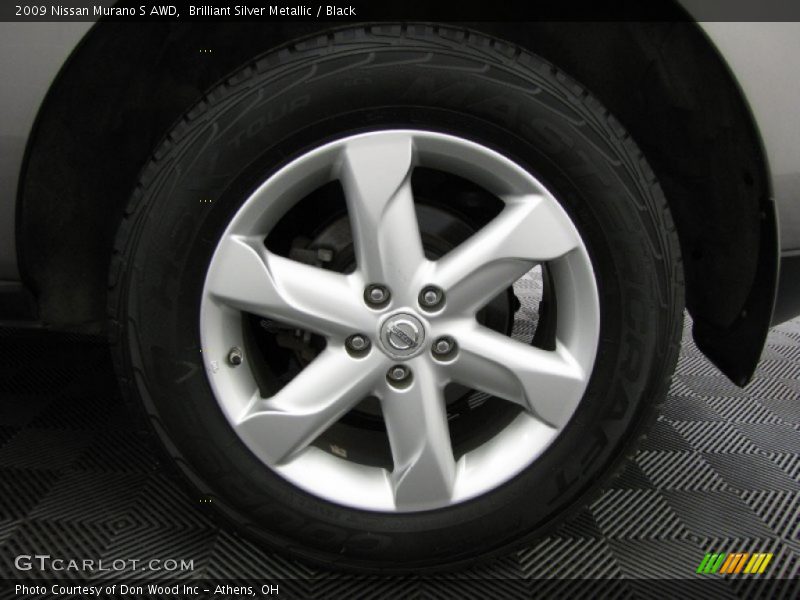 Brilliant Silver Metallic / Black 2009 Nissan Murano S AWD