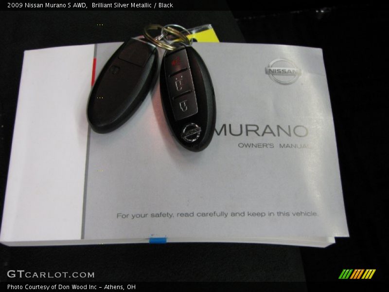 Brilliant Silver Metallic / Black 2009 Nissan Murano S AWD