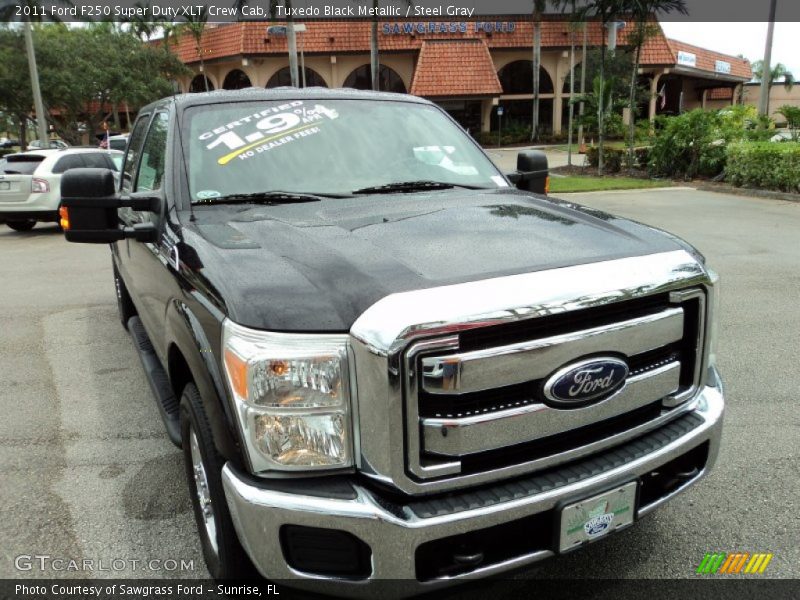 Tuxedo Black Metallic / Steel Gray 2011 Ford F250 Super Duty XLT Crew Cab