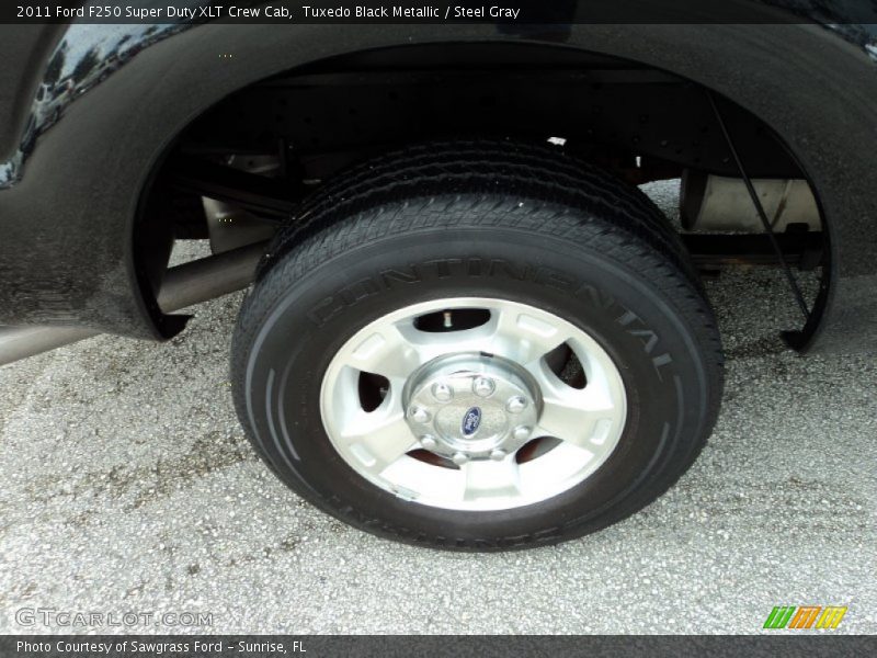 Tuxedo Black Metallic / Steel Gray 2011 Ford F250 Super Duty XLT Crew Cab
