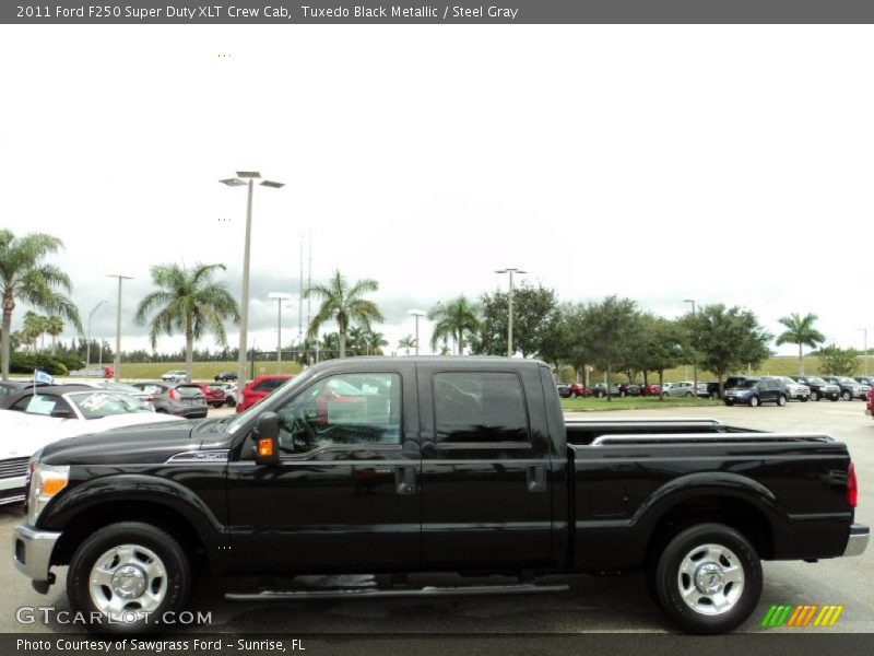 Tuxedo Black Metallic / Steel Gray 2011 Ford F250 Super Duty XLT Crew Cab