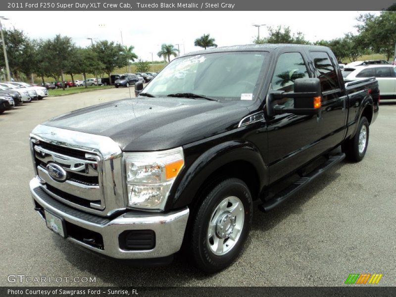 Tuxedo Black Metallic / Steel Gray 2011 Ford F250 Super Duty XLT Crew Cab