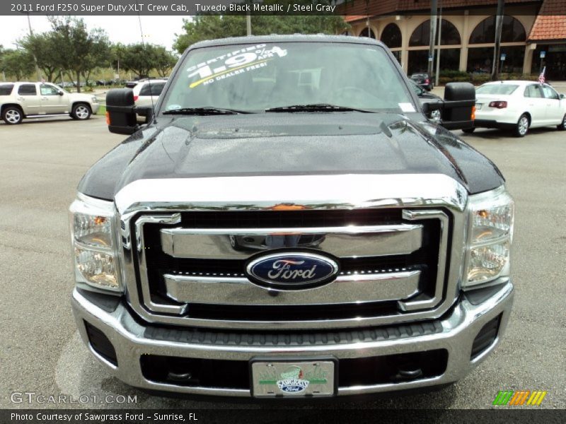 Tuxedo Black Metallic / Steel Gray 2011 Ford F250 Super Duty XLT Crew Cab