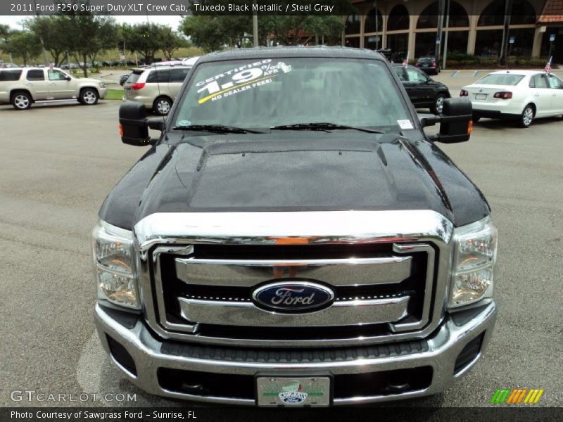Tuxedo Black Metallic / Steel Gray 2011 Ford F250 Super Duty XLT Crew Cab