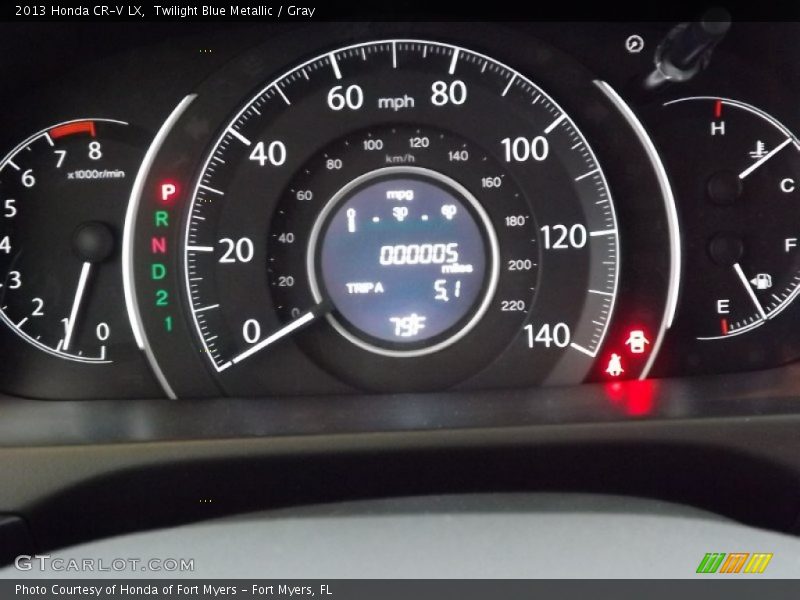 Twilight Blue Metallic / Gray 2013 Honda CR-V LX