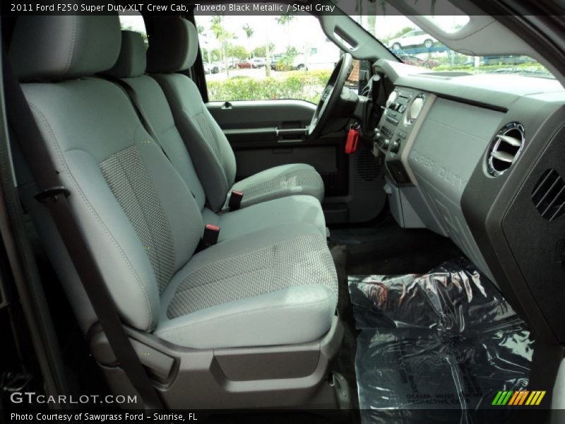 Tuxedo Black Metallic / Steel Gray 2011 Ford F250 Super Duty XLT Crew Cab