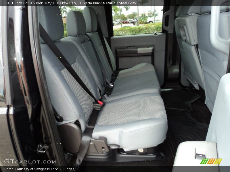 Tuxedo Black Metallic / Steel Gray 2011 Ford F250 Super Duty XLT Crew Cab