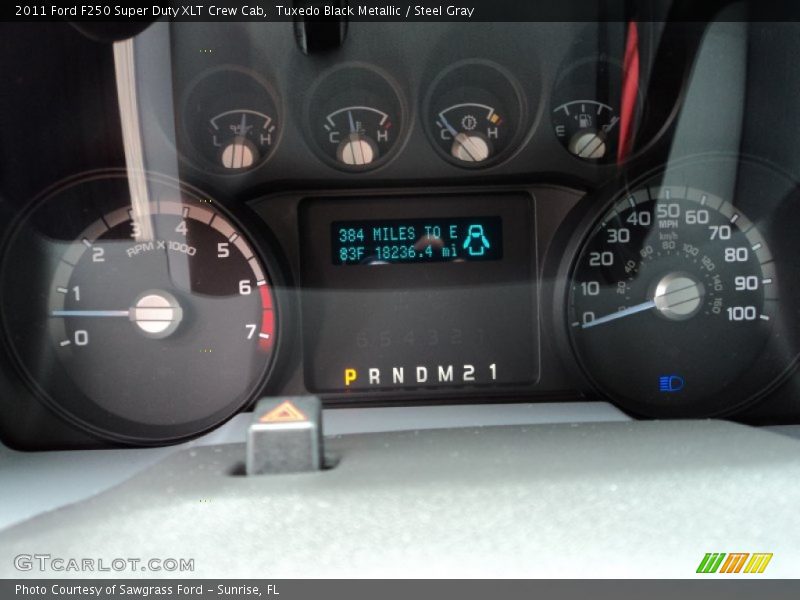Tuxedo Black Metallic / Steel Gray 2011 Ford F250 Super Duty XLT Crew Cab