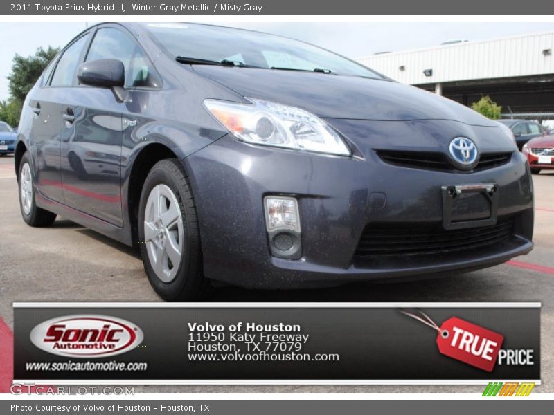 Winter Gray Metallic / Misty Gray 2011 Toyota Prius Hybrid III