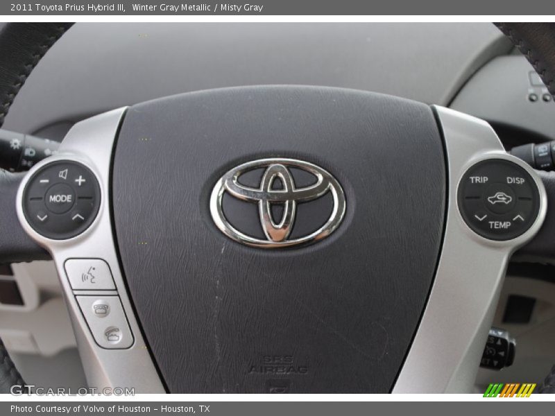 Winter Gray Metallic / Misty Gray 2011 Toyota Prius Hybrid III