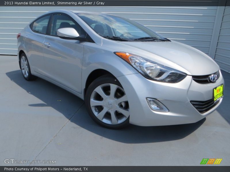 Shimmering Air Silver / Gray 2013 Hyundai Elantra Limited