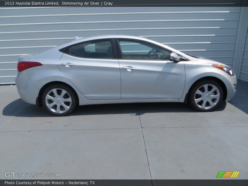 Shimmering Air Silver / Gray 2013 Hyundai Elantra Limited
