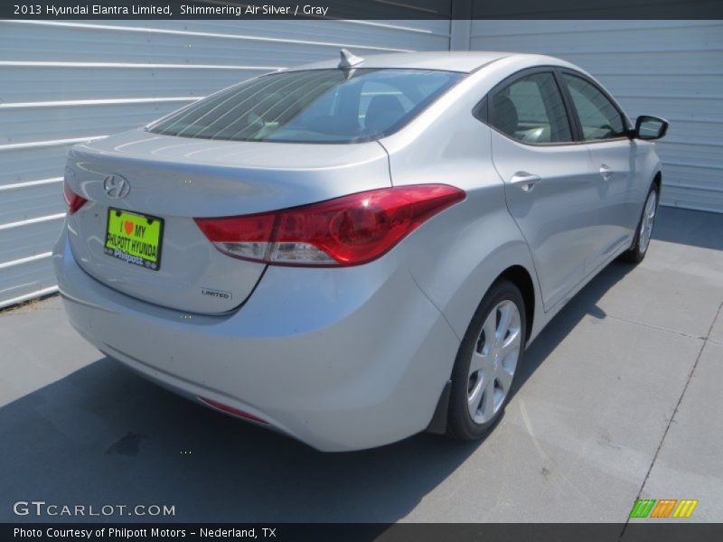Shimmering Air Silver / Gray 2013 Hyundai Elantra Limited